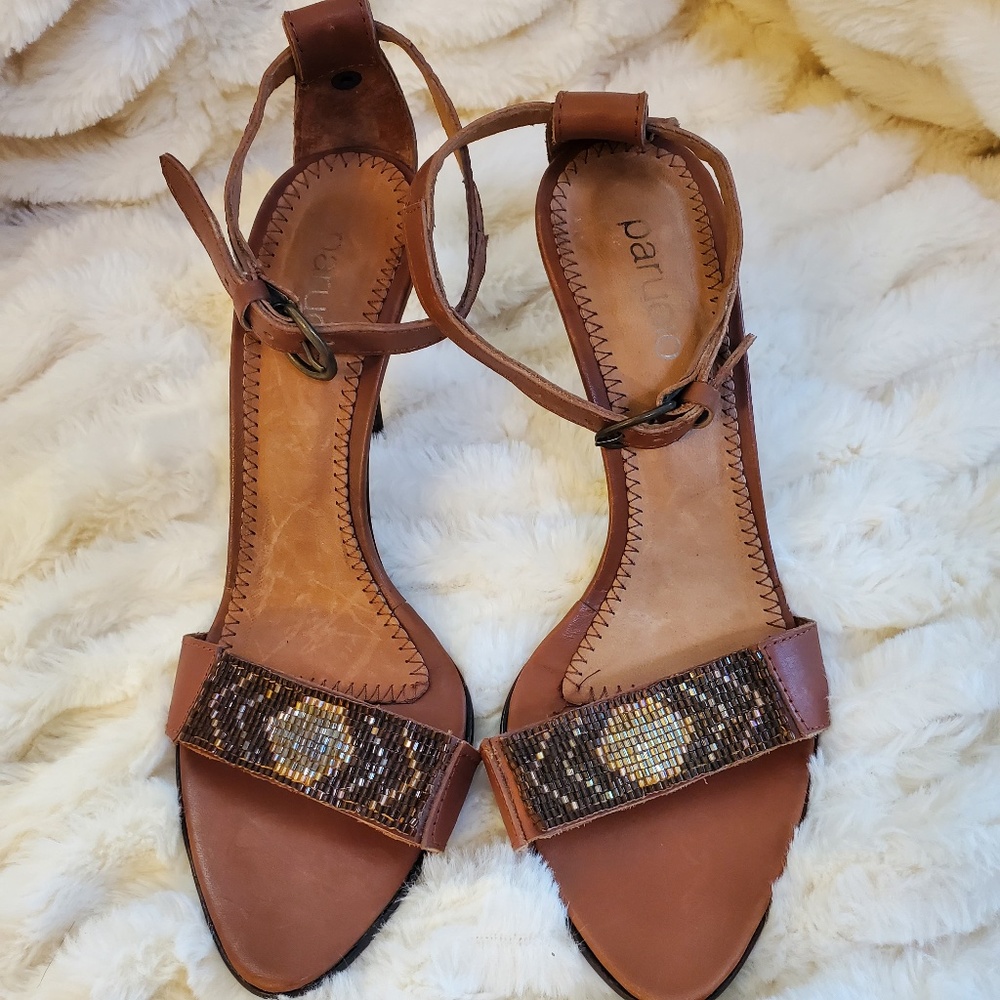 NWOT Stunning Handcrafted Beaded Heels